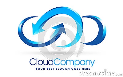 Cloud Logo Cartoon Illustration