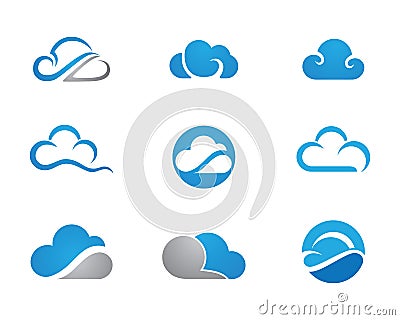 Cloud Logo Template Vector Illustration