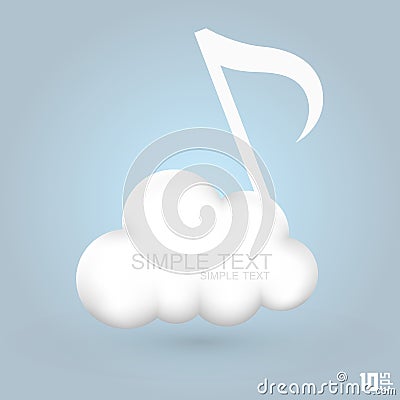 Cloud melodies Vector Illustration