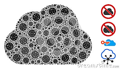 Cloud Mosaic of CoronaVirus Icons Stock Photo