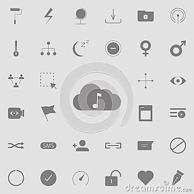 Cloud Music icon. web icons universal set for web and mobile Stock Photo