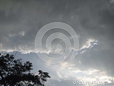 Cloud nature beauty seen in sky space Stock Photo