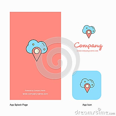 Cloud navigation Company Logo App Icon and Splash Page Design. Creative Business App Design Elements Vector Illustration