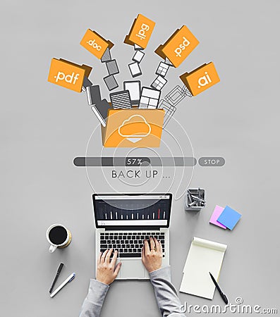 Cloud Networking Computing Back Up Concept Stock Photo