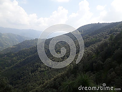 Cloud over mountain in Taradevi Shimla in India Stock Photo