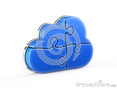 Cloud puzzle Stock Photo