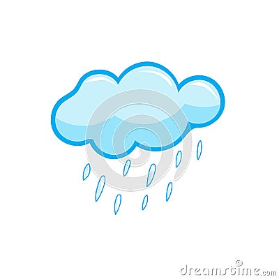 cloud rain icon vector Vector Illustration