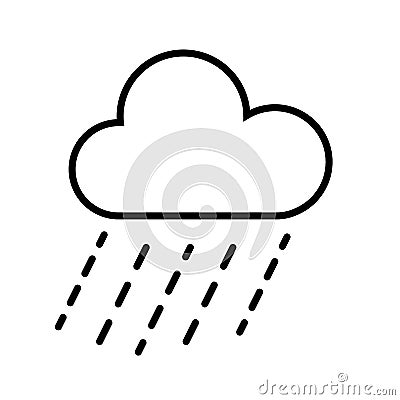 Cloud and Rain Icon Vector Vector Illustration