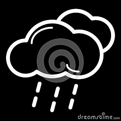 Cloud and rain isolated. Vector art. Vector Illustration