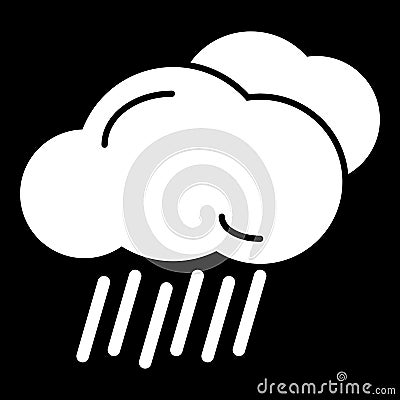 Cloud and rain isolated. Vector art. Vector Illustration