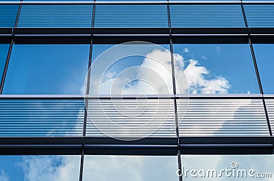 Cloud reflected in windows Stock Photo