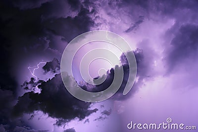 Cloud with refract of sunlight in evening time Stock Photo