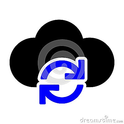 Cloud Refresh Icon Vector Illustration