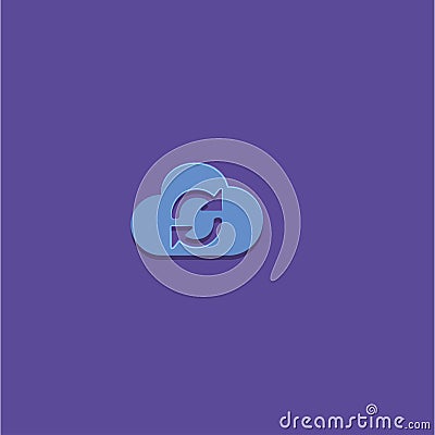 Cloud Refresh Icon Vector Illustration Stock Photo