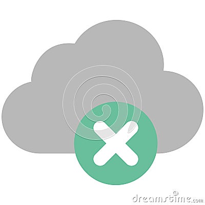Cloud removed Vector icon that can easily modify or edit Stock Photo