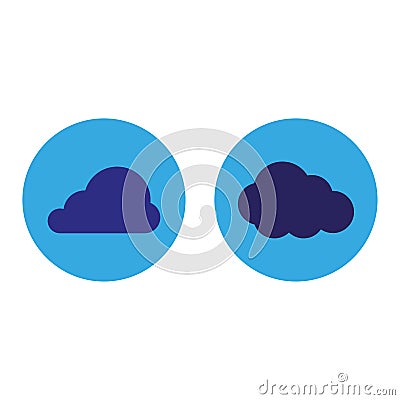 Cloud round icon. Vector illustration. EPS 10. Vector Illustration