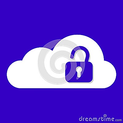 Cloud scurity icon Vector Illustration