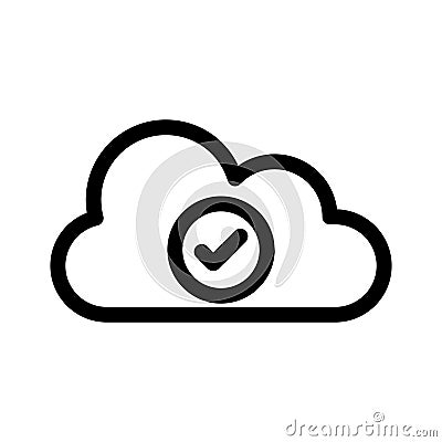 Cloud selected line Vector icon which can easily modify or edit Stock Photo