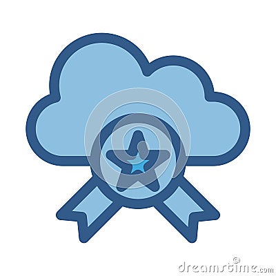 Cloud seo Fill Isolated Vector icon which can easily modify or edit Vector Illustration
