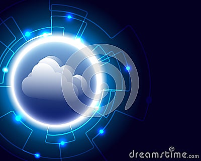 Cloud server computing business Transaction bigdata storage Vector Illustration