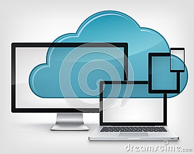 Cloud Service Vector Illustration