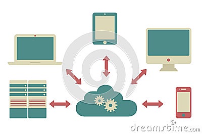 Cloud service Vector Illustration