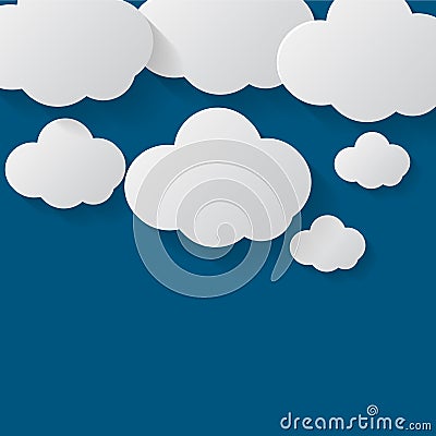 Cloud set background.Cloud flat.llustration Vector Illustration