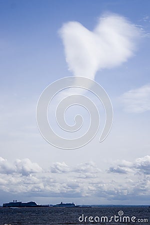 Cloud in the shape of an angel Stock Photo