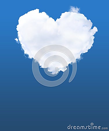 Cloud in shape of heart Stock Photo