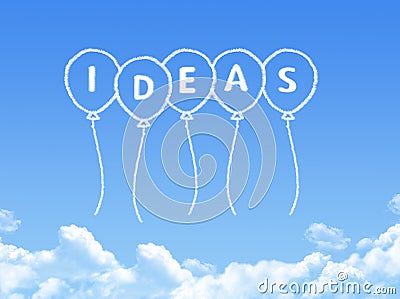 Cloud shaped as ideas Message Stock Photo