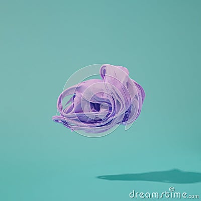 Cloud shaped soft clay on a teal background. V Stock Photo