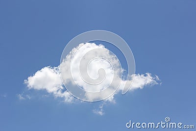 Cloud Shapes on Blue Sky, Abstract Clouds shapes with Blue Sky Background Stock Photo