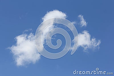 Cloud Shapes on Blue Sky, Abstract Clouds shapes with Blue Sky Background Stock Photo