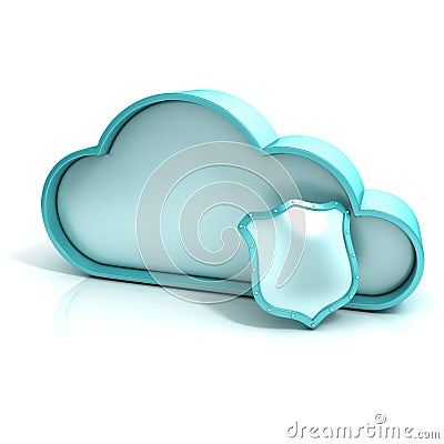 Cloud shield Stock Photo