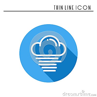 Cloud, sky, fog, mist line simple icon. Weather symbols. Meteorology. Forecast design element. Template for mobile app Vector Illustration