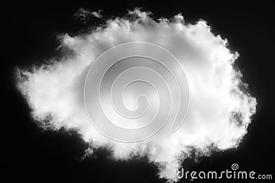Cloud and smoke isolated on black, background and texture Stock Photo