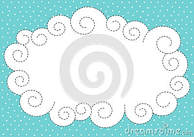 Cloud and snow border frame Stock Photo