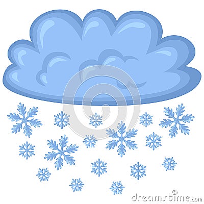 Cloud of snow Vector Illustration