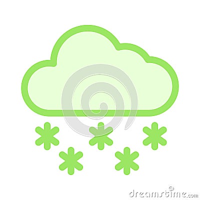 CLOUD SNOW icon Vector Illustration