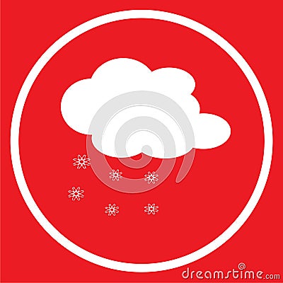 Cloud snow Icon Vector Illustration