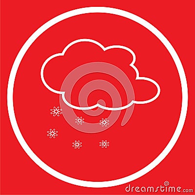 Cloud snow Icon Vector Illustration