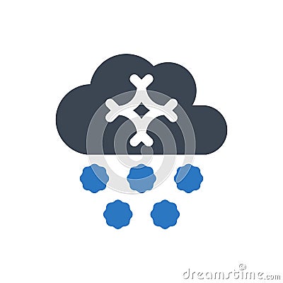 Cloud snow icon Vector Illustration