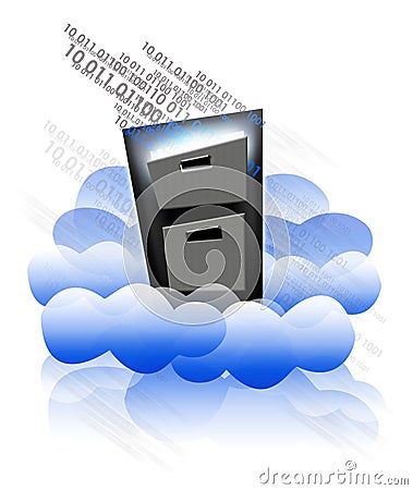 Cloud storage Stock Photo