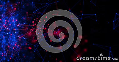 cloud storage digital technology internet network background, sytem hologram link working, web of internet of things Cartoon Illustration