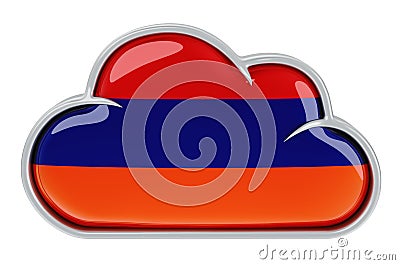 Cloud storage service in Armenia, 3D rendering Stock Photo