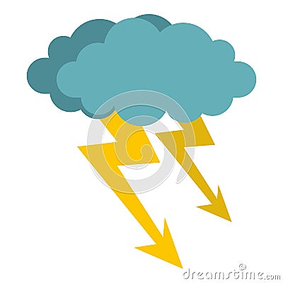 Cloud storm icon isolated Vector Illustration