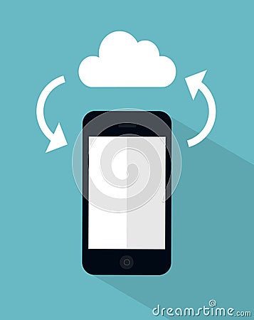 Cloud sync concept illustration Vector Illustration