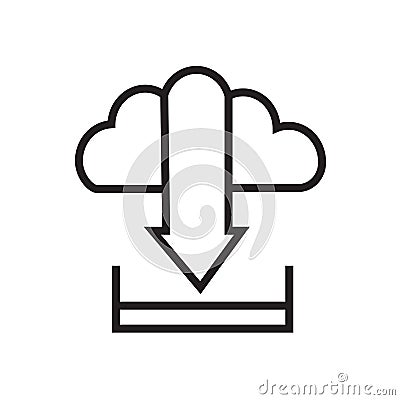 Cloud sync with local pc icon, data migration vector Vector Illustration