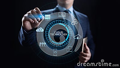 Cloud technology computing networking data storage internet concept. Stock Photo