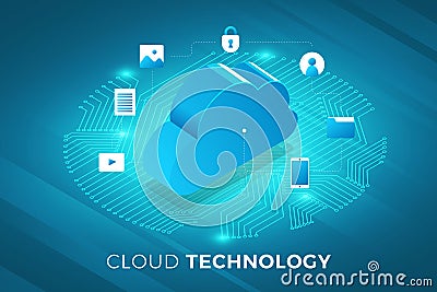 Cloud Technology Vector Illustration